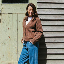Load image into Gallery viewer, Candice Button Cardi-Chocolate