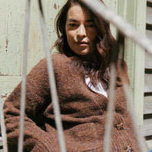 Load image into Gallery viewer, Candice Button Cardi-Chocolate