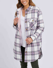 Load image into Gallery viewer, Aster Check Shacket - White/Pink/Blue Check