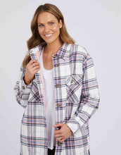 Load image into Gallery viewer, Aster Check Shacket - White/Pink/Blue Check