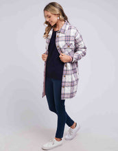Load image into Gallery viewer, Aster Check Shacket - White/Pink/Blue Check