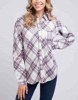 Load image into Gallery viewer, Aster Check Shirt - White/Pink/Blue Check