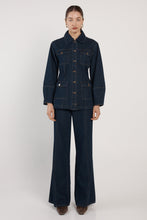 Load image into Gallery viewer, Wren Denim Sculpted Jacket - Indigo
