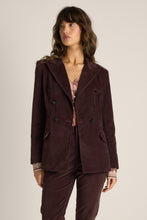 Load image into Gallery viewer, Rhea Velvet Blazer - Chocolate
