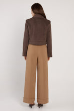 Load image into Gallery viewer, Devyn Wool Blend Cropped Jacket - Chocolate
