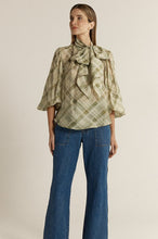 Load image into Gallery viewer, Eve Pussybow Blouse - Moss
