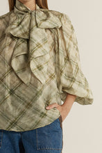 Load image into Gallery viewer, Eve Pussybow Blouse - Moss
