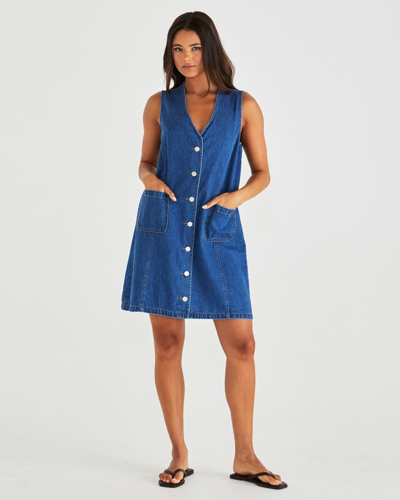 Sabine Denim Vest Dress