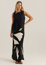Load image into Gallery viewer, Tarni Satin Slip Skirt - Iris Abstract Print
