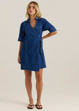 Load image into Gallery viewer, Sylvia Denim Wrap Dress - Classic Blue Wash
