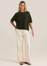 Load image into Gallery viewer, Cherri Tee - Cream, Olive &amp; Black
