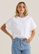 Load image into Gallery viewer, Mira Crochet Tee - White
