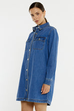 Load image into Gallery viewer, Aveline Denim Shirt Dress - Classic Blue

