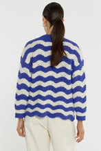 Load image into Gallery viewer, Etta Wavy Stripe Cardi - Cream Blue
