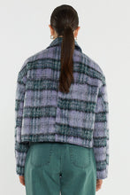 Load image into Gallery viewer, Zoe Cropped Coat - Purple Check
