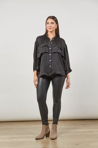 Romance Ruffle Blouse - Onyx