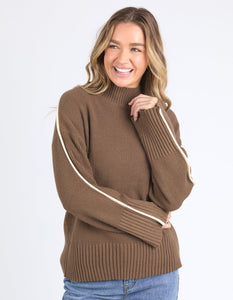 Oliver Knit - Deep Blue & Coffee Quartz