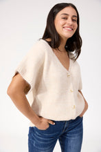 Load image into Gallery viewer, Valenza Knit Vest - Natural &amp; Mint
