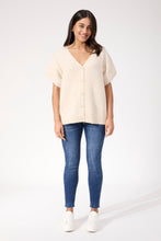 Load image into Gallery viewer, Valenza Knit Vest - Natural &amp; Mint
