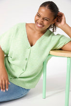 Load image into Gallery viewer, Valenza Knit Vest - Natural &amp; Mint
