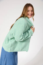 Load image into Gallery viewer, Ottawa Crop Cardigan ONE SIZE - Mint &amp; Pink
