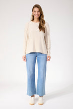 Load image into Gallery viewer, Levi Stripe Long Sleeve Tshirt - Latte &amp; Black

