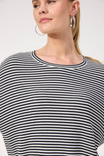 Load image into Gallery viewer, Levi Stripe Long Sleeve Tshirt - Latte &amp; Black
