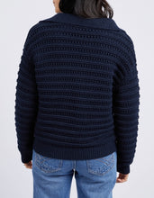 Load image into Gallery viewer, Linden Open Collar Knit - Navy
