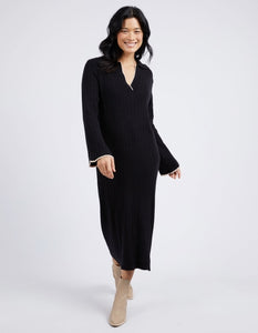 Maple Knit Dress -  Black