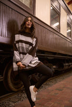 Load image into Gallery viewer, Louise Stripe Knit - Chocolate W White Stripe
