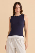 Load image into Gallery viewer, Thea Tank Top - Navy &amp; Red
