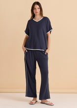 Load image into Gallery viewer, Clara Tee - Petrol/White
