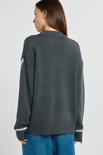 Load image into Gallery viewer, Contrast Stitch Sweater - Charcoal
