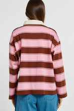 Load image into Gallery viewer, Roland Rugby Top - Pink/Choc
