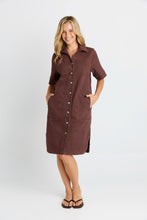 Load image into Gallery viewer, Dawson Denim Midi Dress - Chocolate

