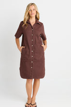 Load image into Gallery viewer, Dawson Denim Midi Dress - Chocolate
