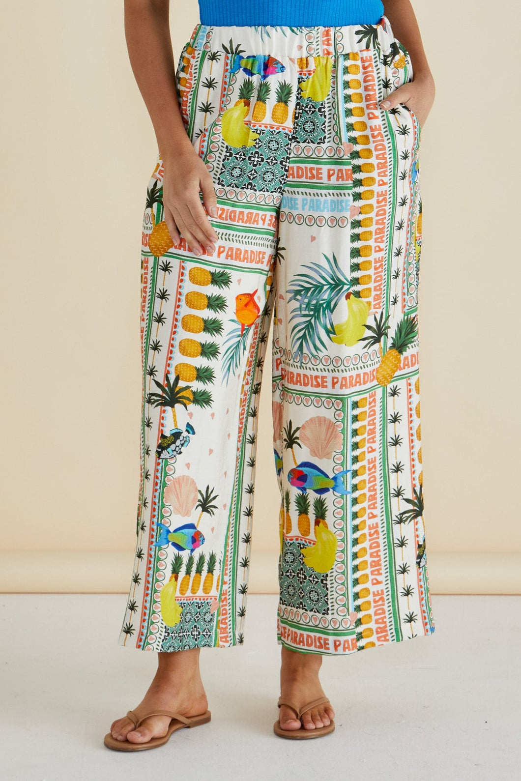 Sable Wide Leg Pant - Paradise Print