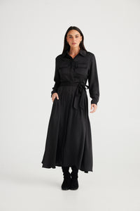 Rossellini Long Sleeve Dress - Black
