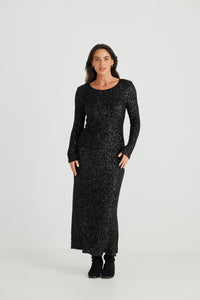 Dazzle Skirt - Black Sequin