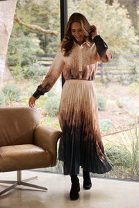 Alias Pleated Skirt - Calligraphy
