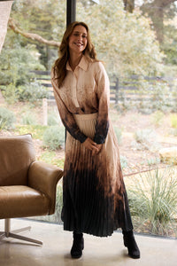 Alias Pleated Skirt - Calligraphy