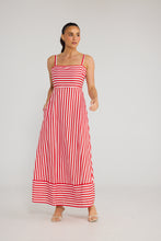 Load image into Gallery viewer, Grace Dress - Cherry Stripe
