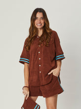 Load image into Gallery viewer, Stephanie Towelling Shirt - Brown
