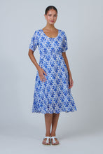Load image into Gallery viewer, Cotton Dress - Bluebell &amp; White
