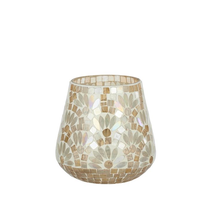 Kya Glass Votive 17x16cm Gold/Grey