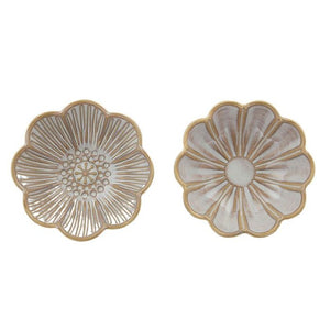 Indira Trinket Plate 10cm Nat - 2 asst