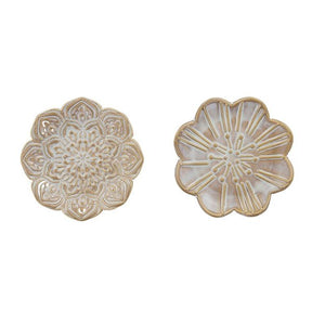 Indira Trinket Plate 10cm Nat - 2 asst