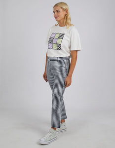 Zest Pant - Navy Checkerboard