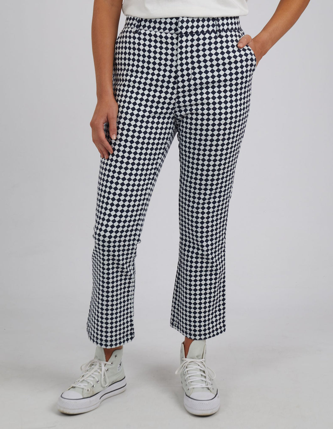 Zest Pant - Navy Checkerboard