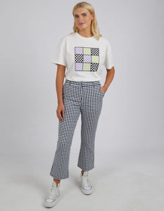 Zest Pant - Navy Checkerboard